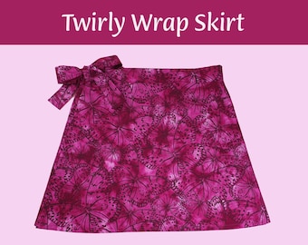 Twirly Wrap Skirt Pattern Drafting Guide, Beginner Sewing (PDF Download A4/US Letter Size)