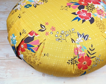 Zafu cushion sewing pattern PDF (A4 & US letter size print options)