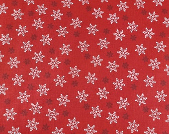 Snowflake Christmas fabric 100% Cotton Fat quarter, 3/4 Metre, Half metre, Metres