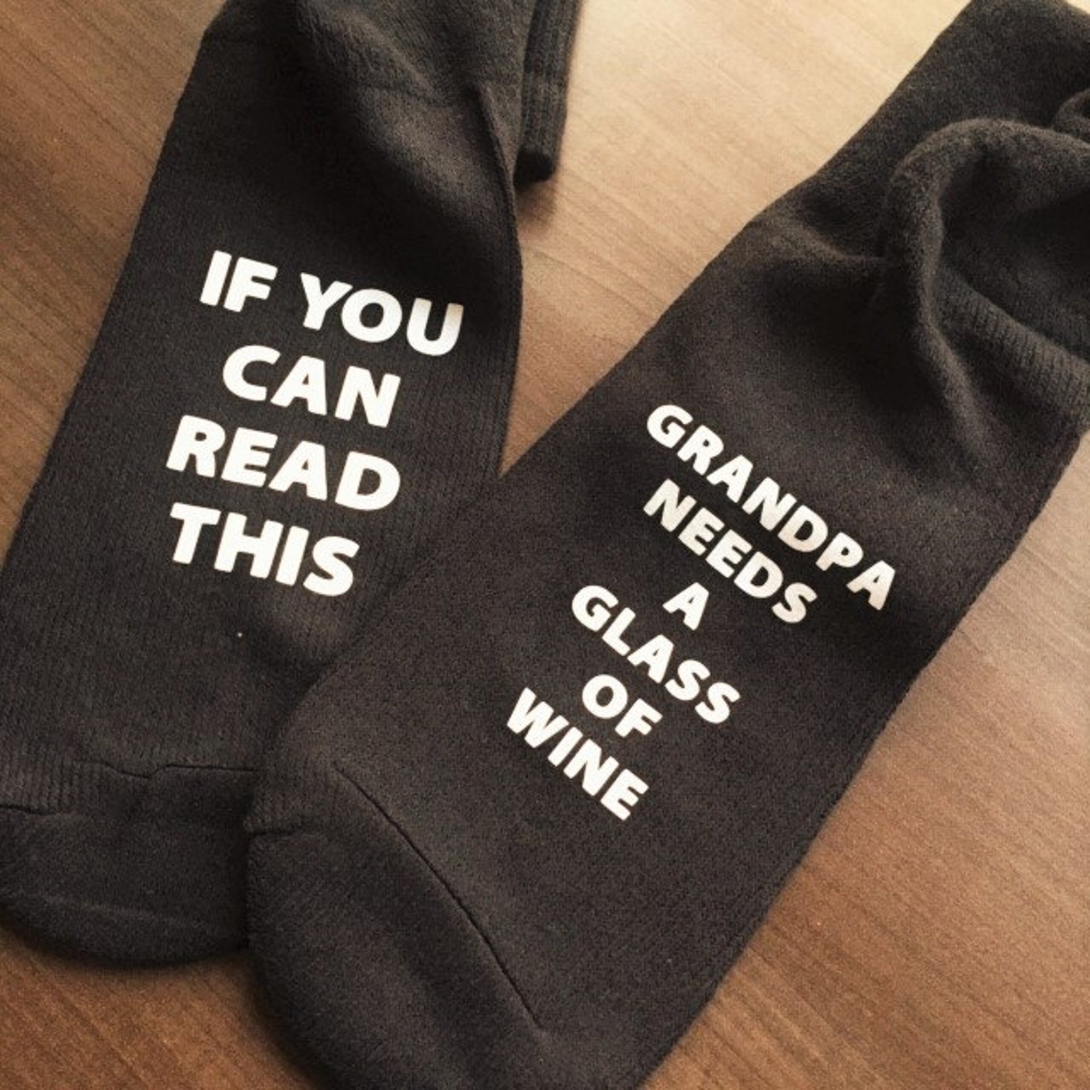 Grandpa Needs Wine Personalized Socks Funny Socks Socks for Etsy