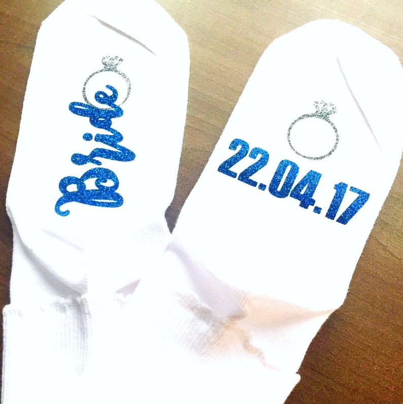 Wedding Socks Personalized Socks Bride Socks Ankle Socks Etsy