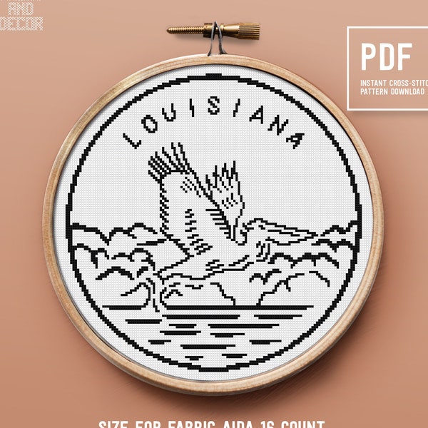 Louisiana Cross Stitch Etsy