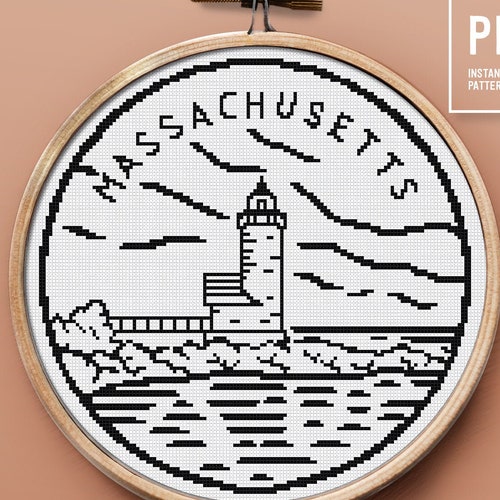 Massachusetts Cross Stitch Pattern Easy Counted Cross Stitch Etsy