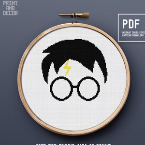 Wizard cross stitch pattern, easy counted cross stitch design, wall decoration, instant download PDF chart