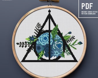 Magical symbol cross stitch, PDF pattern instant download, creative home decor