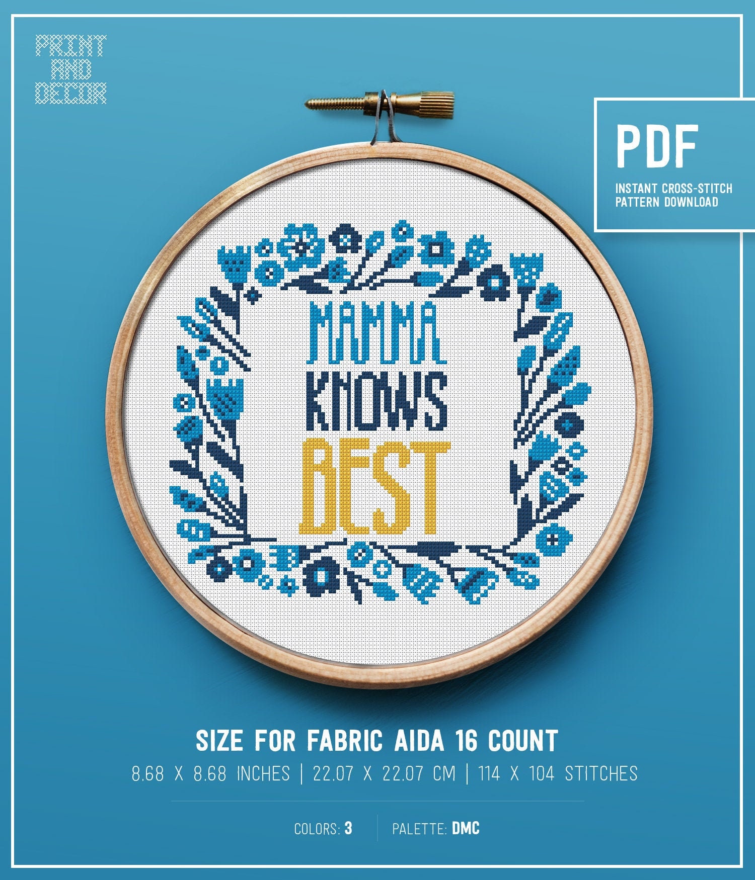 Mamma Knows Best Funny Cross Stitch Pattern Flower Wreath - Etsy Mamma Knows Best Funny Cross Stitch Pattern Flower Wreath - Etsy