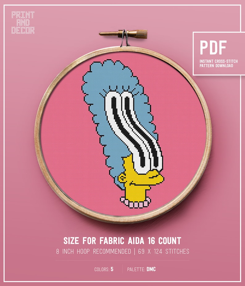 Meme Cross Stitch Pattern Funny Counted Cross Stitch Marge - Etsy