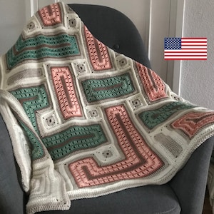 US Crochetpattern Celtic Knot Blanket pdf English US-terms
