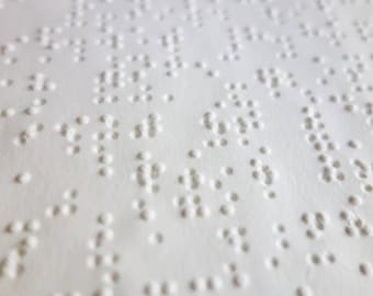 10 Braille Pages - Large Vintage Double-Sided Papers