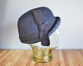 Vintage Navy Cloche Hat - Juli-Kay Chicago