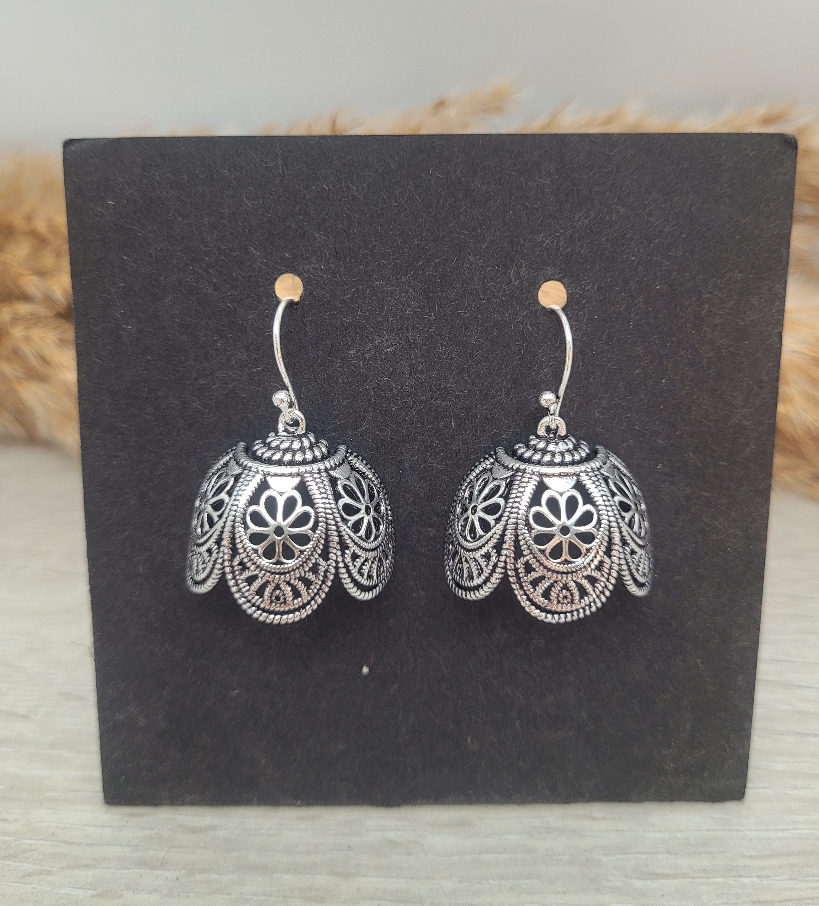 Silver bohemian style earrings/ Dangle earrings / Boho / Unique design / Pretty / Gift