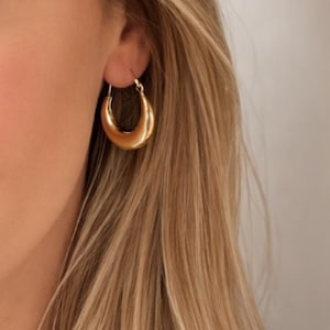 2.5cm Brass Hoop Earrings, Gold Tone Hoops, Hoop Earrings, Minimalist Brass Jewellery, Classic Statement Hoops , Brass  Hypoallergenic