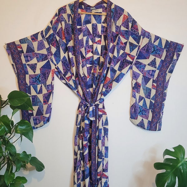Bamboo silk kimono / Robe / Birthday gift/Bridesmaid / Unique Gift / Ethnical fair trade / Bridal/ Gift / Bohemian / Soft robe/ boho kimono