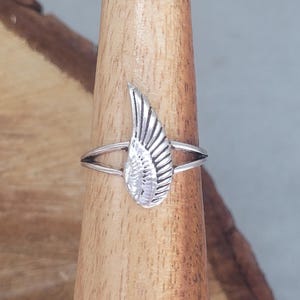 Zilveren ring met engelenvleugels / Vleugels / Veer / Rouwcadeau / Zilveren sieraden / Mooi