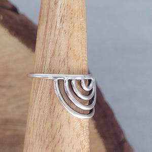 Anel de prata arco-íris / Bonito / Minimalista / Hippie / Fofo / Delicado / Presente / Anel de prata / Lindas joias