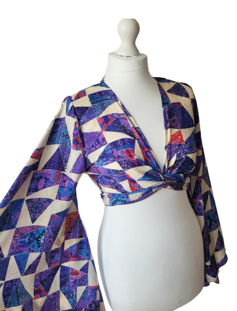 Bohemian Bamboo Silk Wrap Top / Wrap Top / Bamboo Silk / Festival