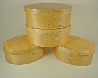 Shaker Oval Box – Size #5 - Maple with Figured Maple Top