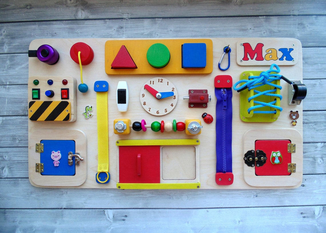 Custom Busy Board Baby Personalized 1 Year Old Gift for Baby Etsy