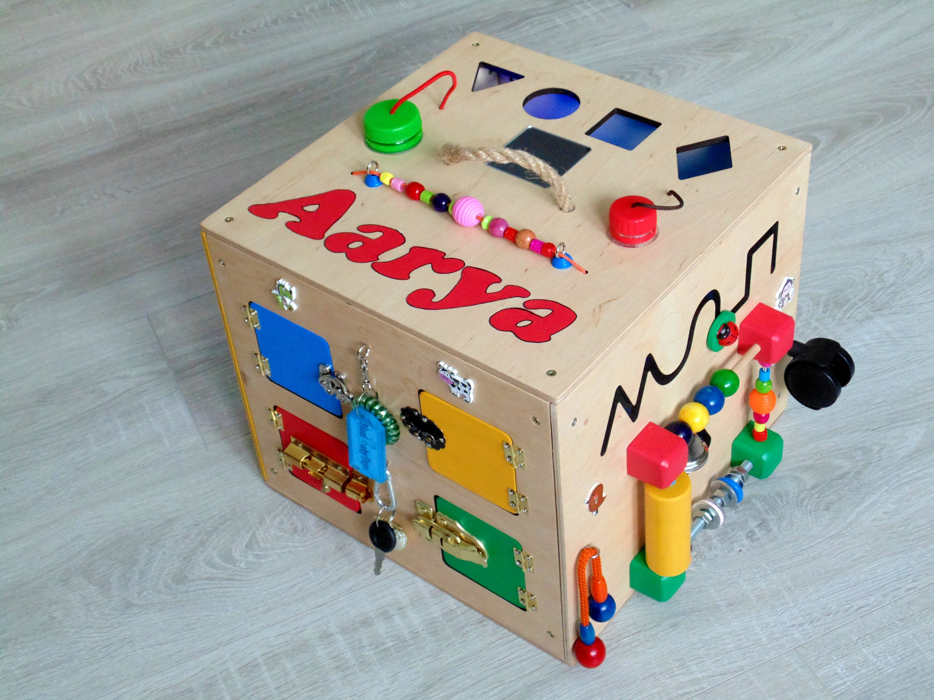 Personalized Busy board LED light toy toddler busy box baby Etsy