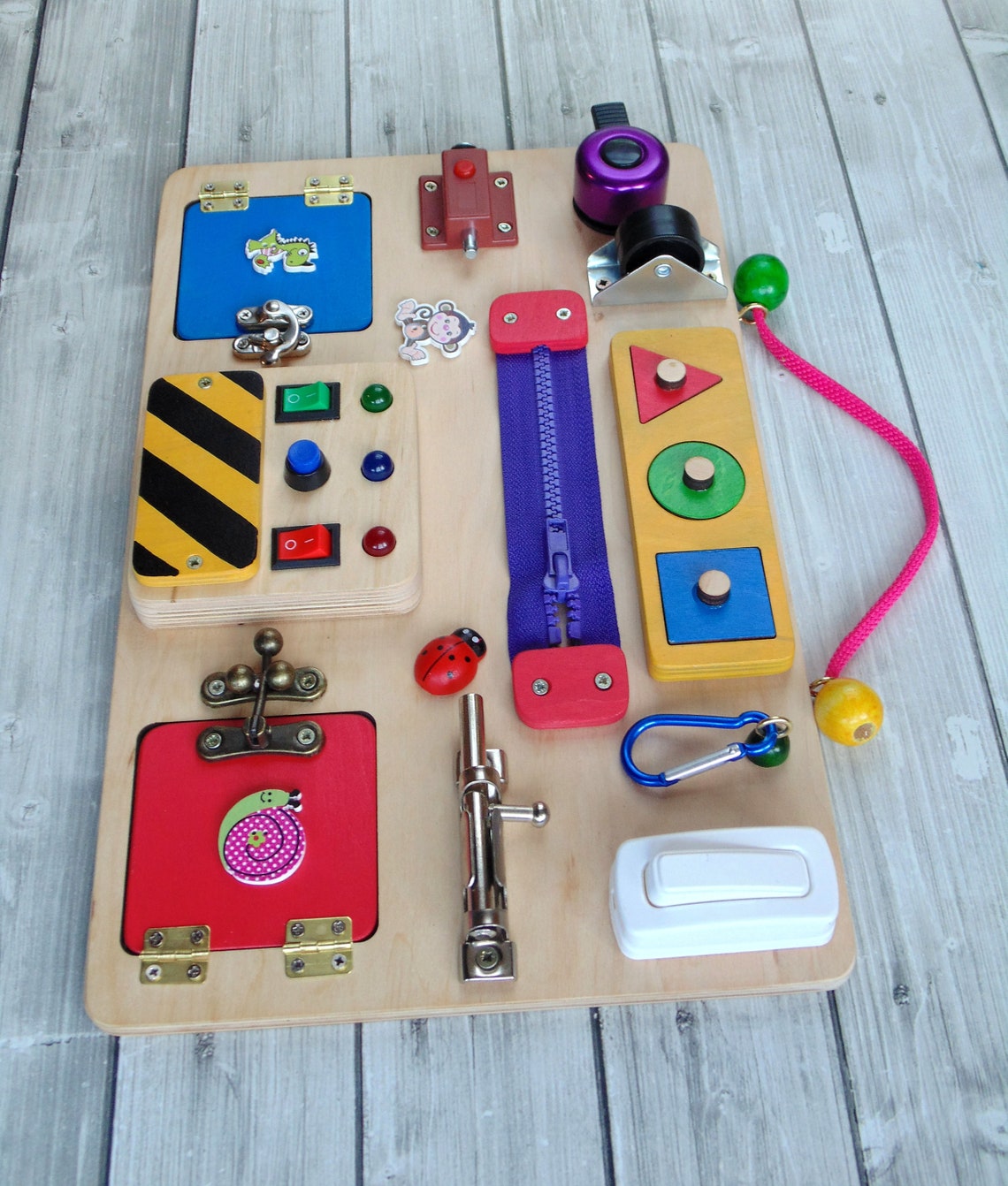 Travel Busy board for a toddler with shape sorter Travel Etsy