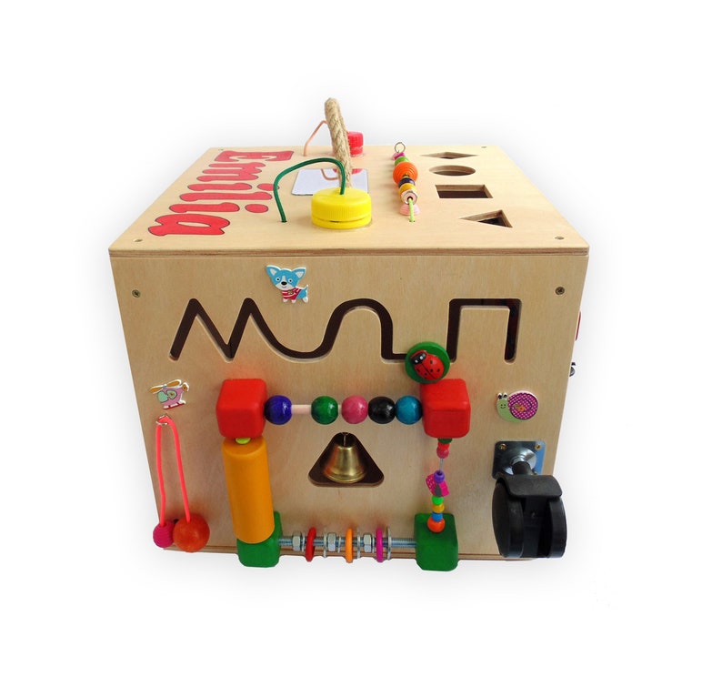 Customized Toddler Busy Box Baby Busy Board Wooden Toy Etsy