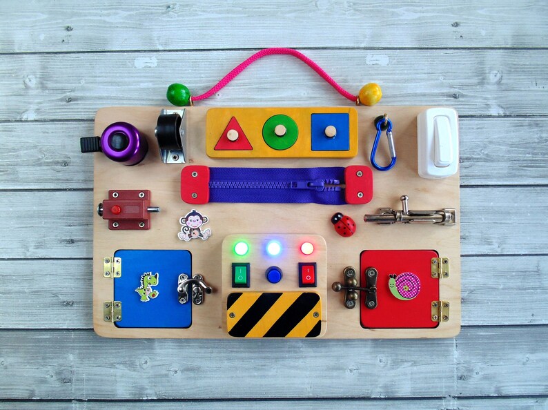 Travel Busy Board for a Toddler With Shape Sorter Travel Etsy