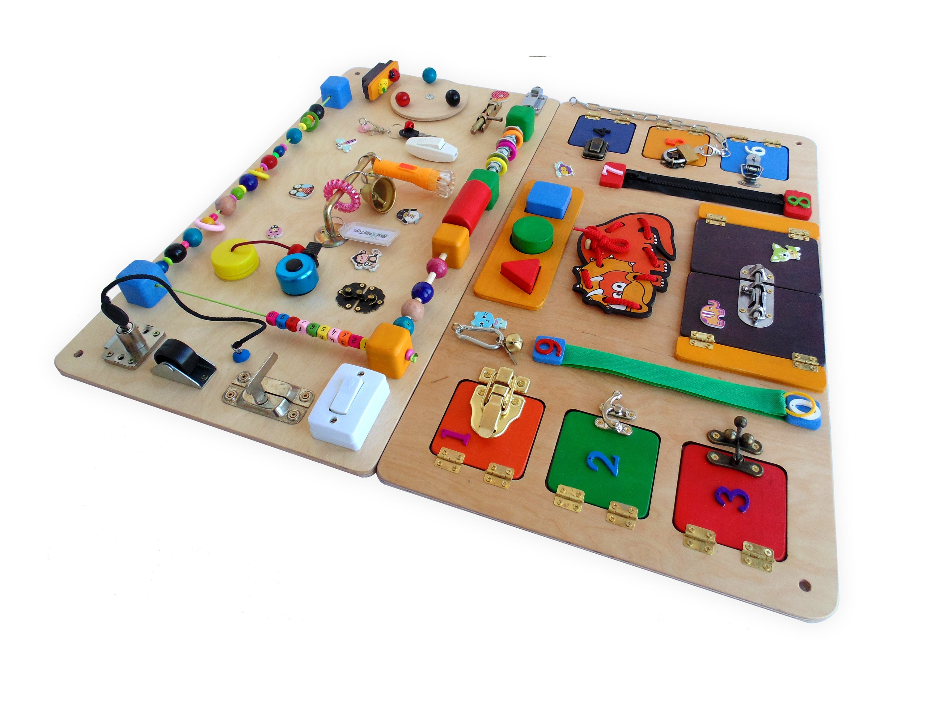 Montessori Sensory Panel Game Table Games Activities Babymania Busy Board  Sensory Table Activities Montessori for Kids mix -  Finland
