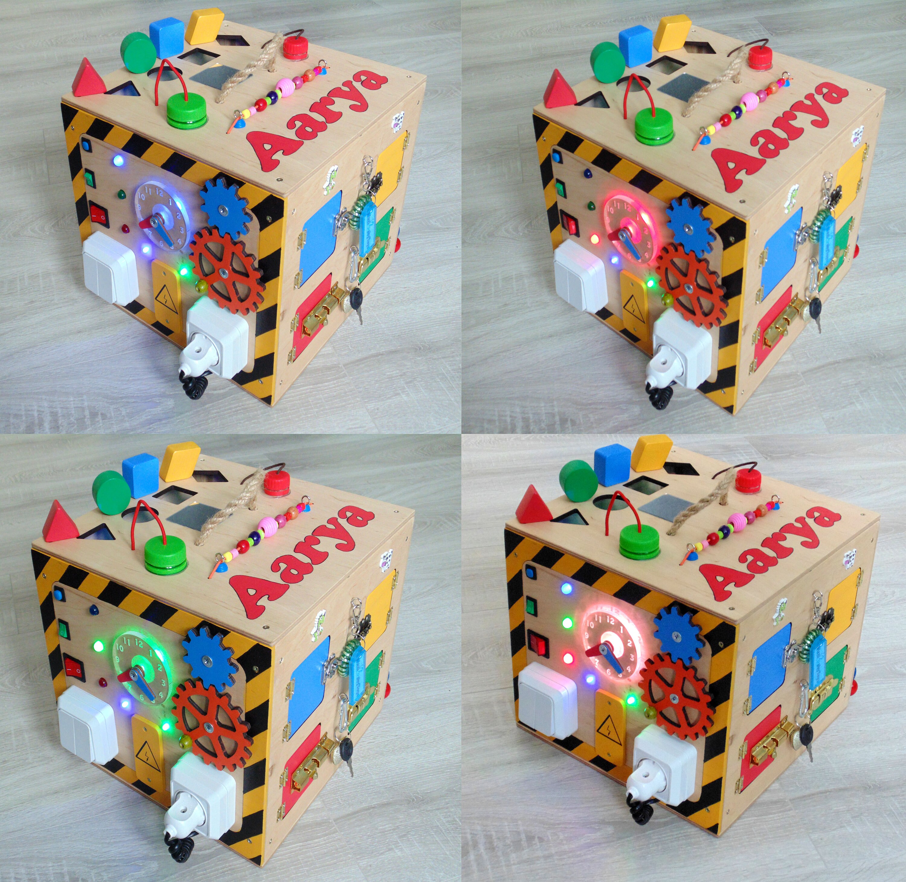 Personalized Busy board LED light toy toddler busy box baby Etsy