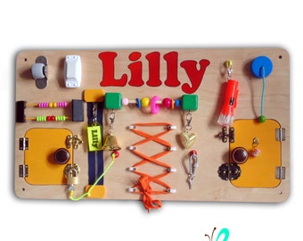 Giocattolo personalizzato per bambino ragazza regalo occupato bordo per ragazza Sensory bordo Montessori baby giocattolo Activity board per il bambino occupato bordo con serrature