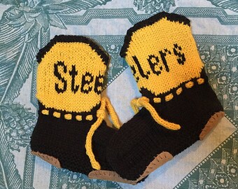 Toddler Slippers Cowboy Boot Knitting Pattern