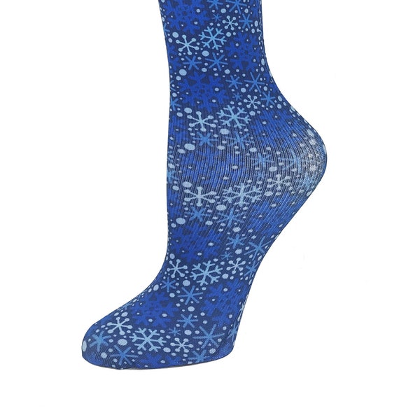 Chaussettes cutieful compression thérapeutique - Flocons de neige bleus