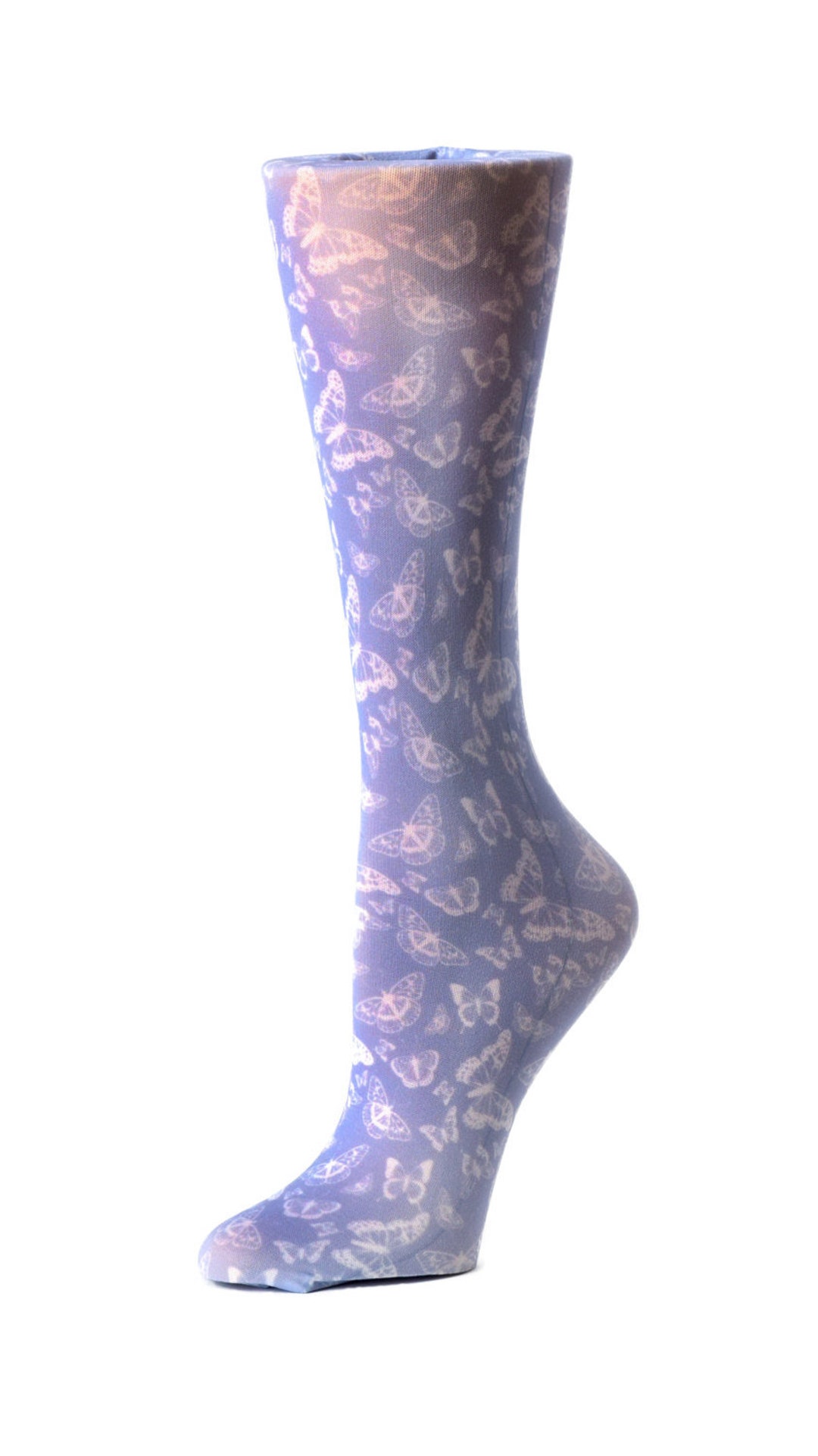 Cutieful Therapeutic Compression Socks White Butterflies - Etsy