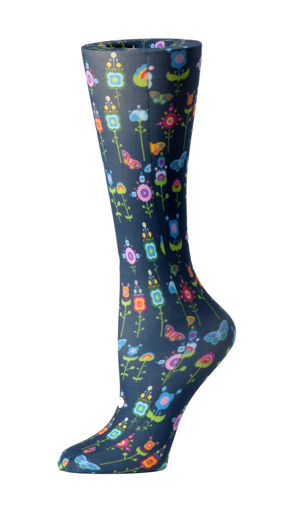 Cutieful Therapeutic Compression Socks Flowers & Butterflies | Etsy
