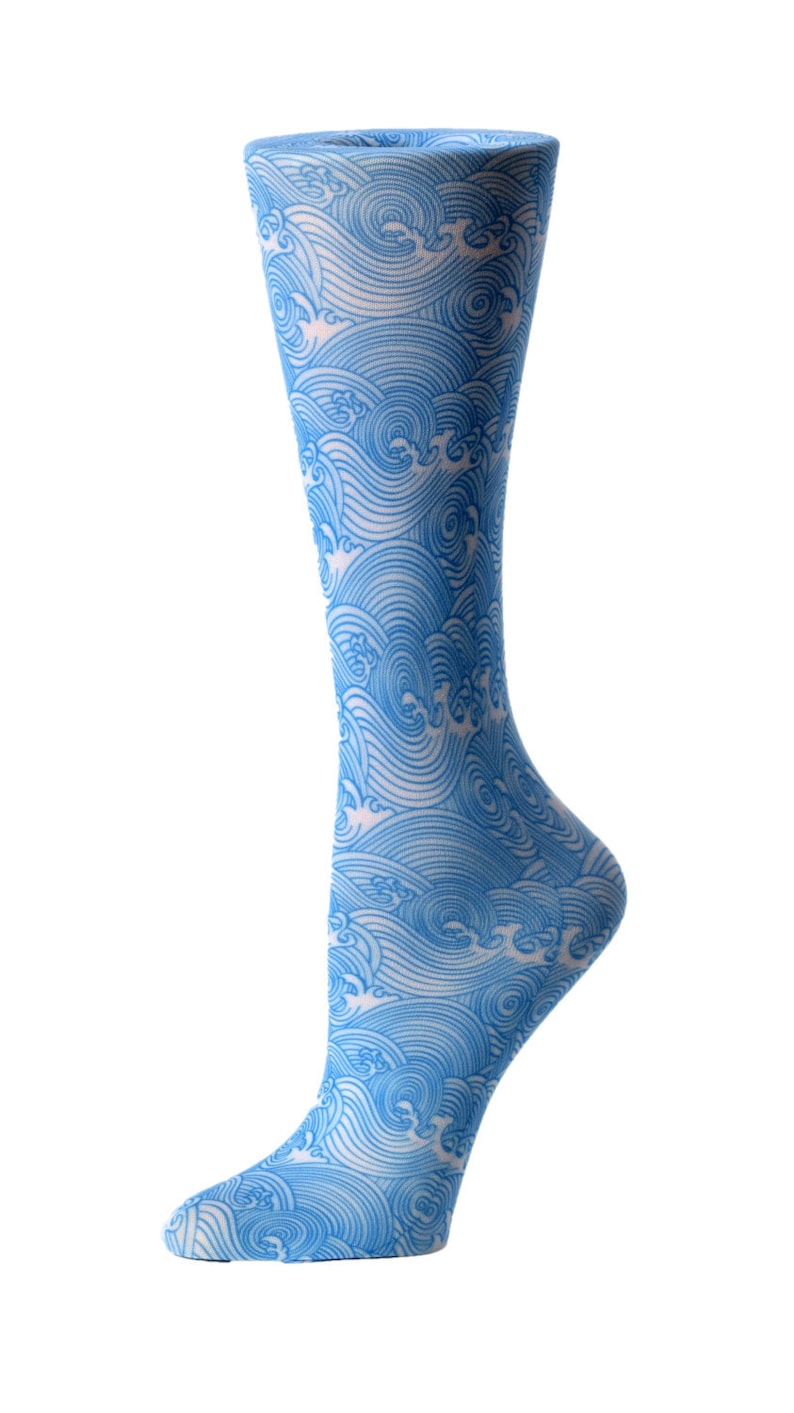 Cutieful Therapeutic Compression Socks Ocean Waves Etsy
