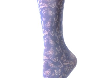 Cutieful Therapeutic Compression Socks - White Butterflies