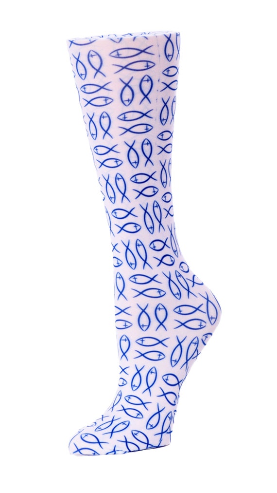 Cutieful Therapeutic Compression Socks Christian Fish | Etsy