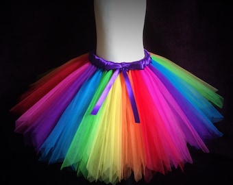 Ladies Rainbow Tutu - Adult Rainbow Tutu Skirt - Pride Tutu - Carnival, Festival, Fancy Dress, Cosplay Tutu