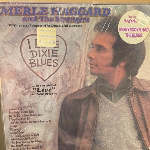 Merle Haggard-"I Love Dixie Blues" Vintage vinyl record album.  "Okie from Muskogee"