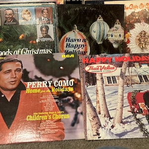 Random Christmas Albums.  Lot of 5 vintage vinyl Christmas records