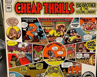 Big Brother and the Holding Company-"Cheap Thrills" vintage vinyl classic rock record album.  Janis Joplin, "Piece of My Heart"