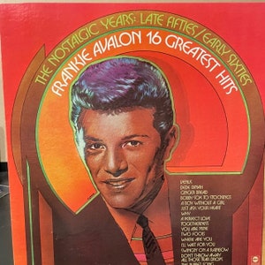 Frankie Avalon-"16 Greatest Hits" Vintage vinyl record album.