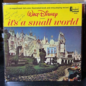 Walt Disney Vinyl Record-&quot;It&#39;s A Small World&quot;  Vintage vinyl record album