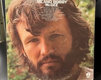 Kris Kristofferson-"Me and Bobby McGee" Vintage vinyl record album.  Sunday Morning Coming Down