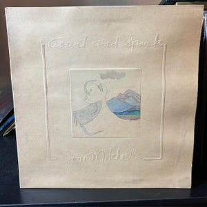 Joni Mitchell-"Court and Spark" vintage vinyl record album, 70's folk records, "Help Me"