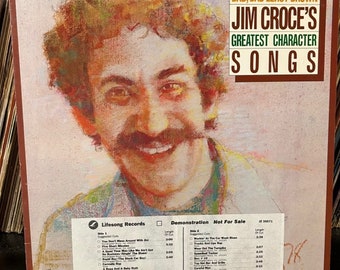 Jim Croce-"Greatest Character Songs" Vintage vinyl record album.  Promo Copy