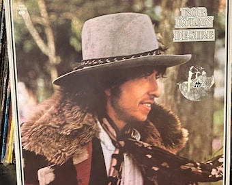 Bob Dylan vinyl Record- "Desire"  Folk music, vinyl album.  33 rpm 12" album.  Bob Dylan music, Bob Dylan records, Hurricane Rubin Carter