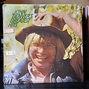 John Denver &quot;John Denver&#39;s Greatest Hits&quot; Vintage vinyl album, John Denver records, Take me Home Country Road, Rocky Mountain High