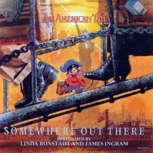 Linda Ronstadt and James Ingram-&quot;Somewhere Out There&quot; vintage vinyl 7&quot; 45 rpm single record