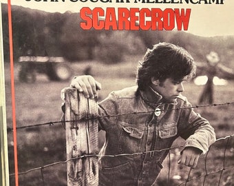 John Cougar Mellencamp vinyl record- "Scarecrow" John Cougar vinyl album, 33 rpm 12" vinyl album, 80s classic rock  Music from the heartland