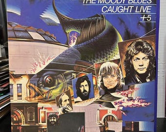 The Moody Blues-"Caught Live +5" vintage vinyl double live record album